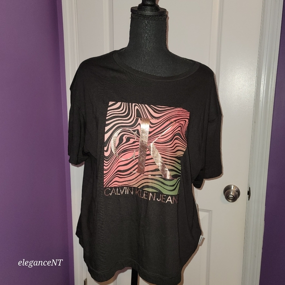 Calvin Klein Jeans Black s/s shirt Sz: XL NWT - Picture 6 of 6